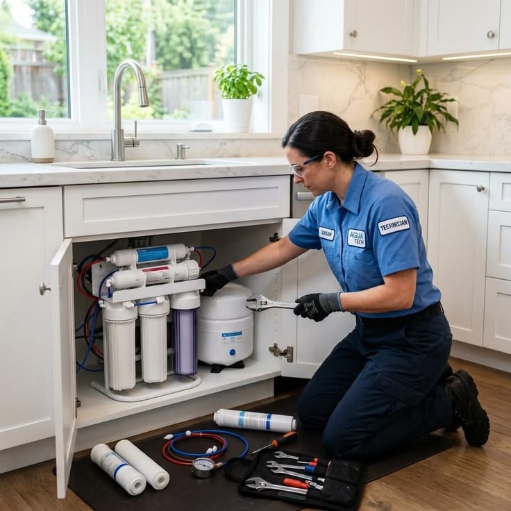 Professional technician at work